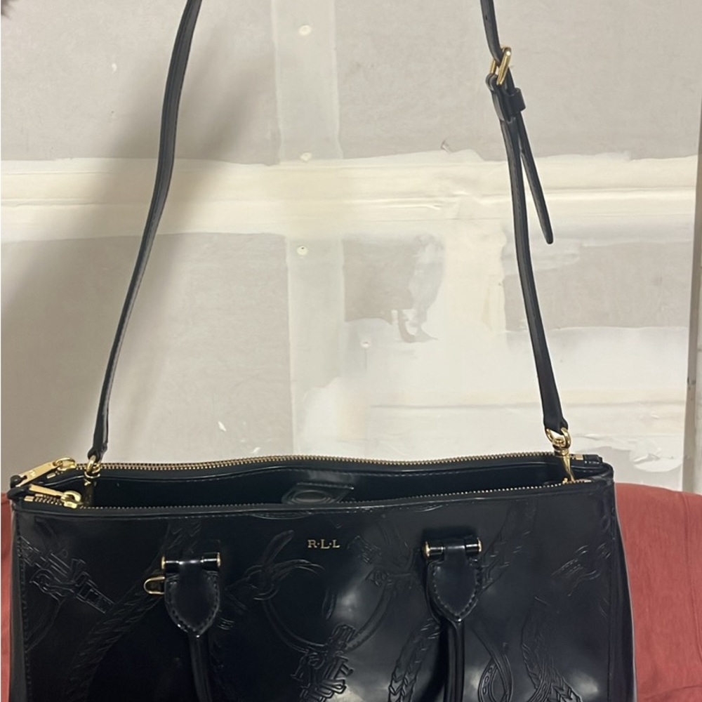 Black Embossed Women's Bag - Picture 4 of 6